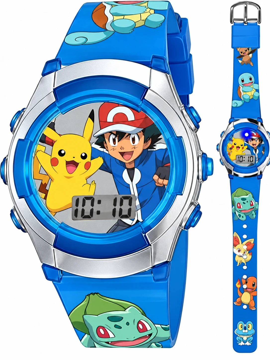 Reloj Pokémon azul (Ash y Pikachu)