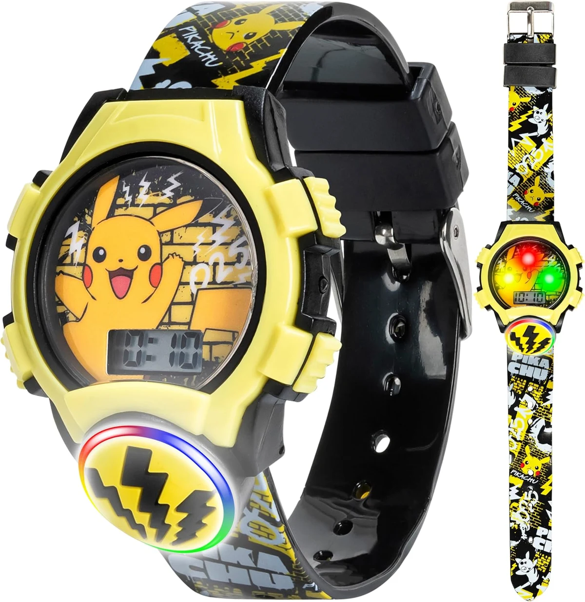Reloj Pokémon negro y amarillo